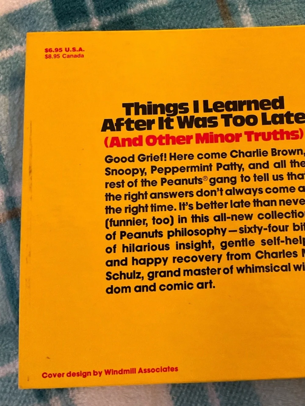 Qty:(2)VTG- 1981 things I learned after it was too late hardcover Charles Schulz